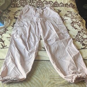 Aeropostale Blush Parachute Cargo Pants